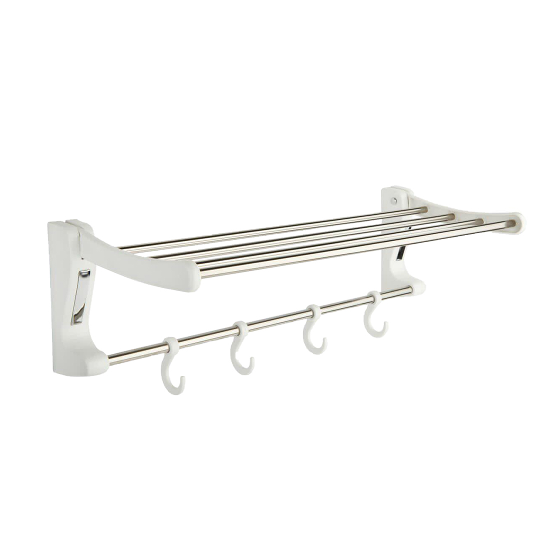 رخت‌آویز تاشو سفید‌کروم